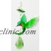 Green hummingbird crystal suncatcher, handmade gift window hanging pendant prism   221709137664